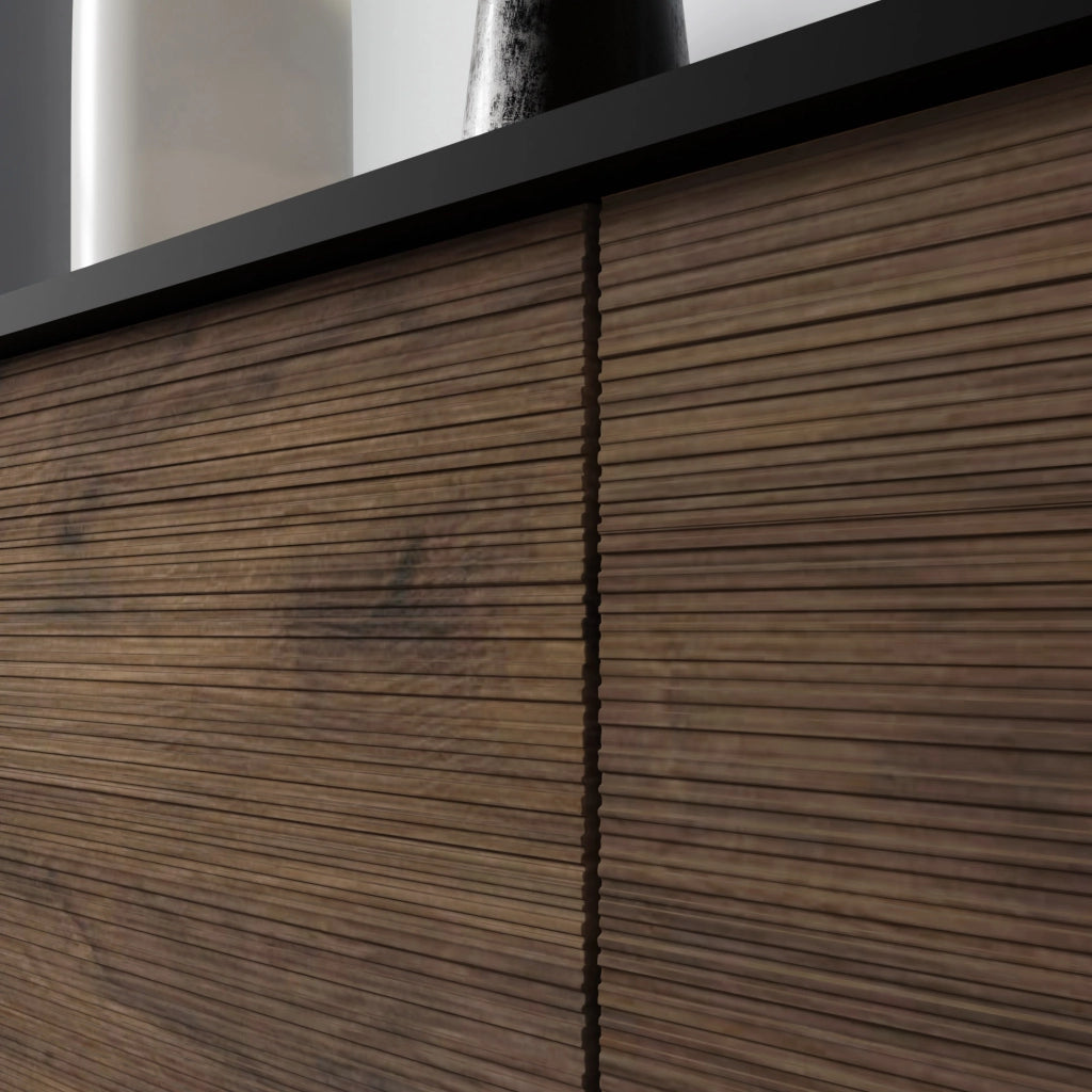 SHERWOOD PORTA TV 4P 180 NERO OPACO ROVERE CATANIA