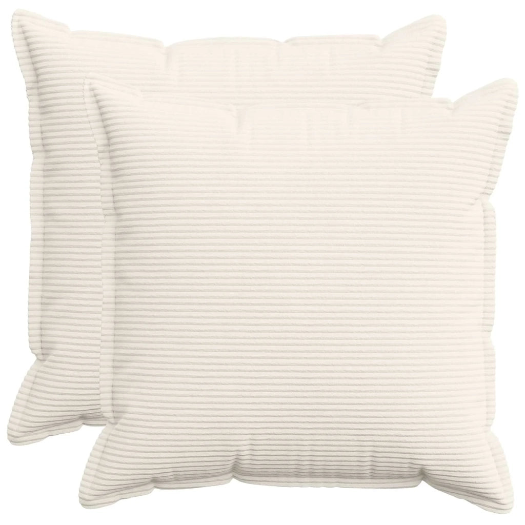 Federa 2 pz HOUTEN Crema 80 x 80 cm corduroy 921643