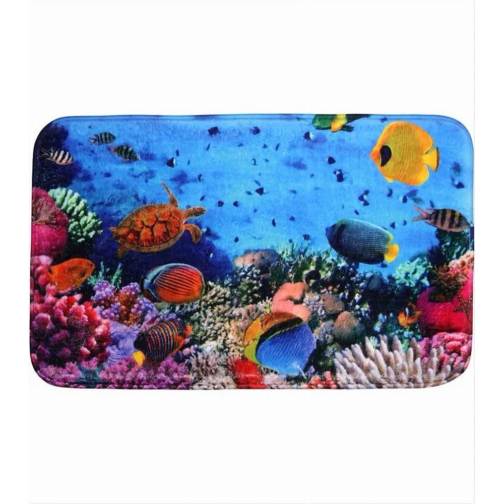 Trade Shop - Tappeto Tappetino In Tessuto Arredo Bagno Antiscivolo Stile Marino 40x60cm 79442 -