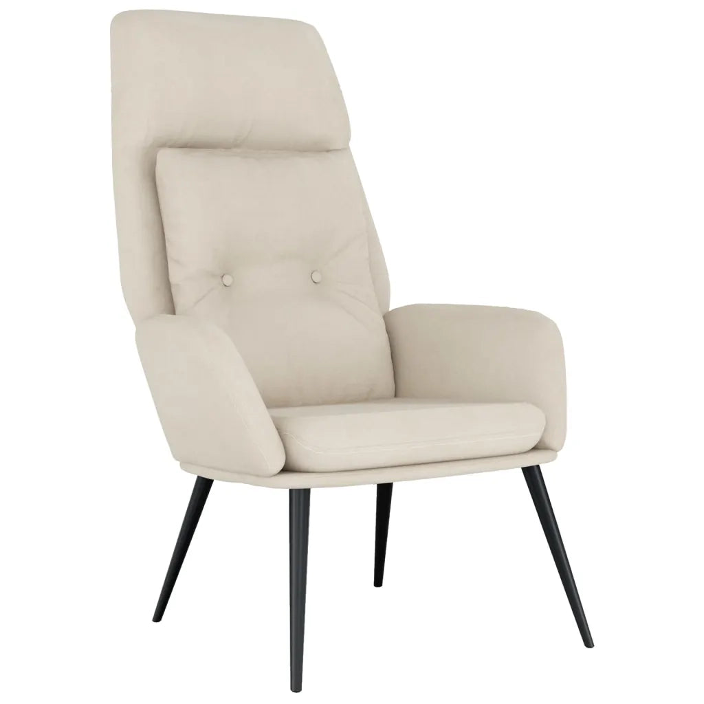 Poltrona Rilassante Crema in Similpelle Scamosciatacod mxl 95442
