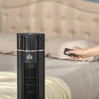 Ventilatore a Colonna 60W con 3 Velocità, 3 Modalità e Timer 8h, in ABS, Ø32x106.8 cm, Nero
