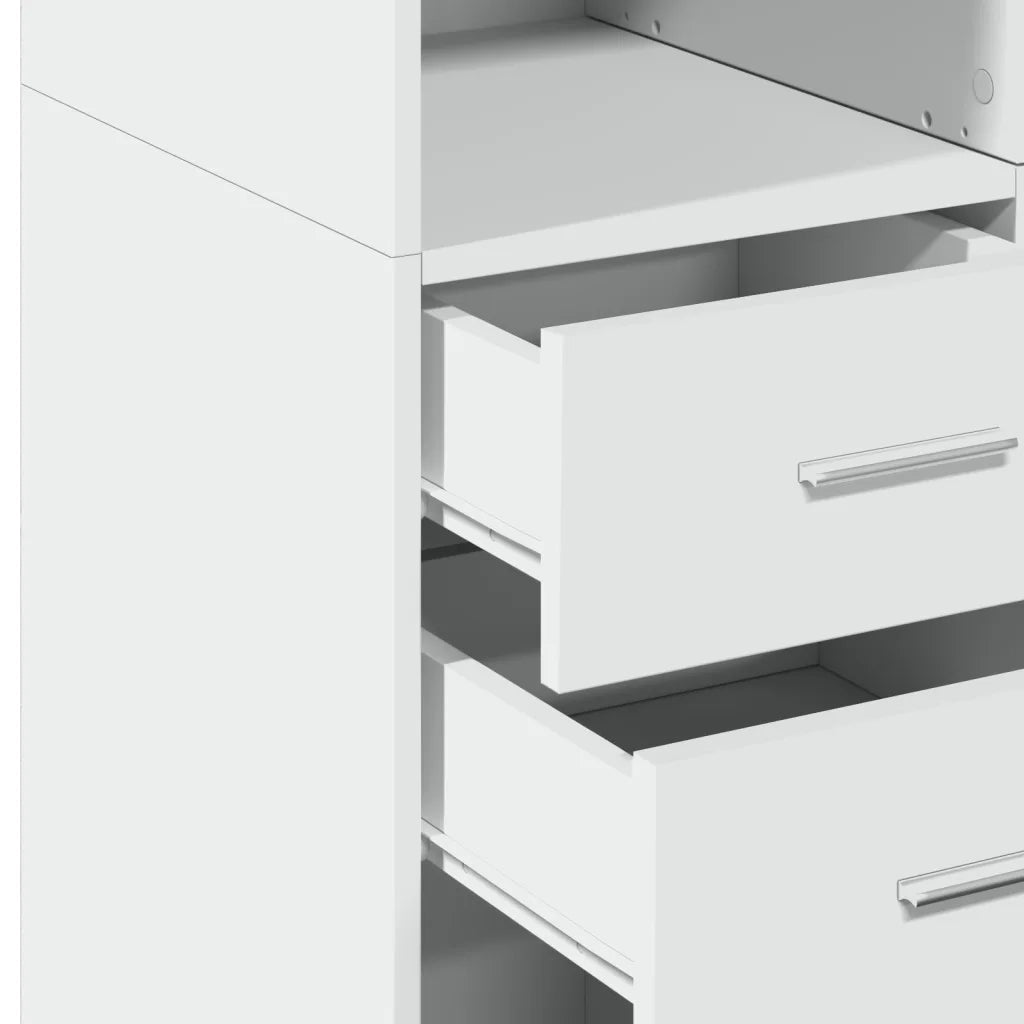 Credenza Bianca 70x42,5x185 cm in Legno Multistrato 3281462