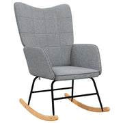 Sedia a Dondolo Grigio Chiaro in Tessuto cod mxl 52900