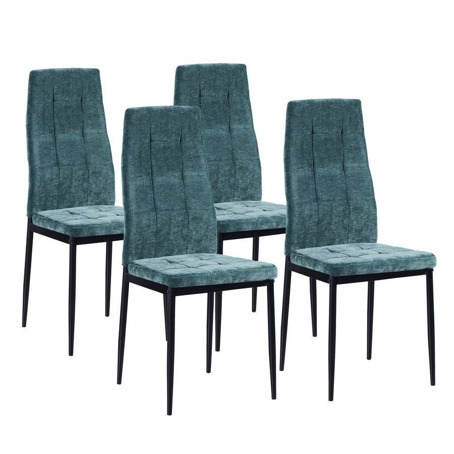Set 4 Sedie 42x52x98 cm in Tessuto Milano Verdi