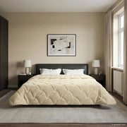 Duvet Invernale Crema 240 x 260 cm Microfibra e Fleece Teddy 42026372