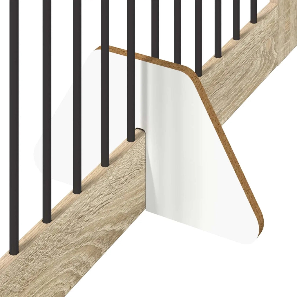 Cancello per cani pieghevole con supporti 2 pz Rovere Sonoma 892056
