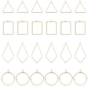 24 pezzi di appoggio per gioielli a forma geometrica dorata