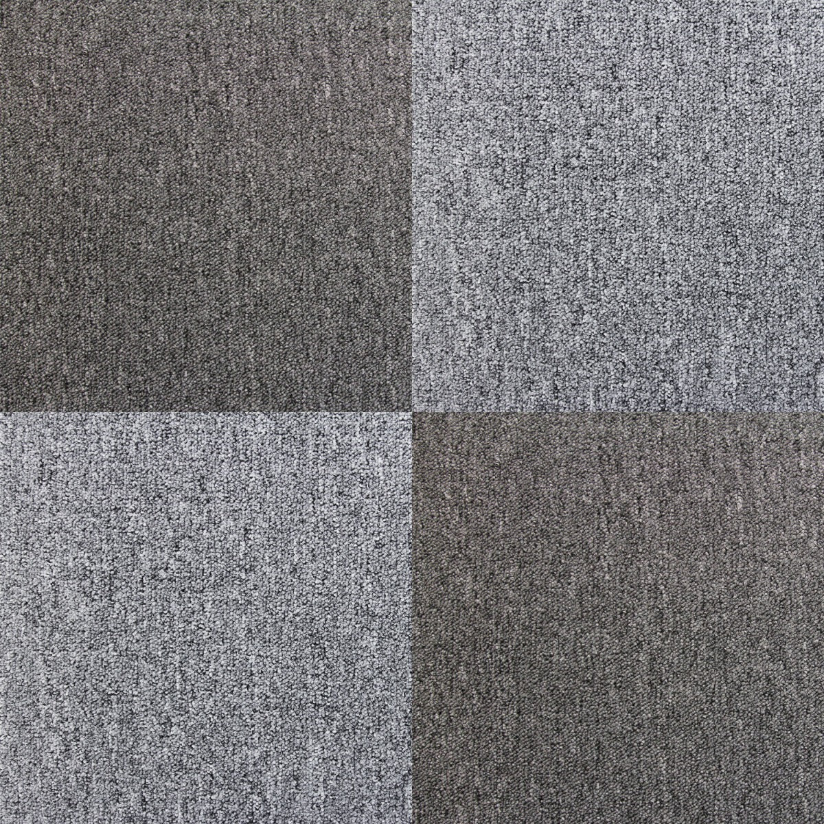 20 Quadrotte di Moquette 50x50cm Colore Grigio Platino 5mq Dure per Casa Ufficio