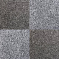 20 Quadrotte di Moquette 50x50cm Colore Grigio Platino 5mq Dure per Casa Ufficio