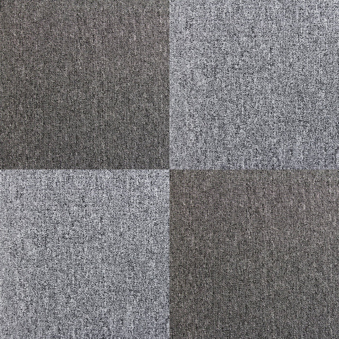 20 Quadrotte di Moquette 50x50cm Colore Grigio Platino 5mq Dure per Casa Ufficio