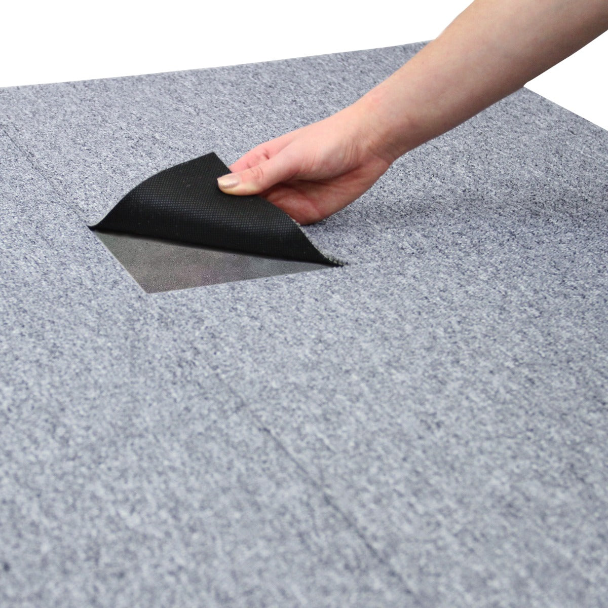 40 Quadrotte di Moquette 50x50cm Colore Grigio 10mq Dure per Casa e Ufficio