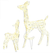 Famiglia di Renne di Natale 160 LED Bianco Caldo in Acrilico CFW5141196