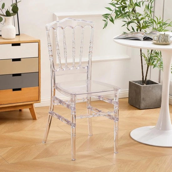 Sedia Napoleon trasparente - Ergonomica e ripiegabile - 1 pezzo - Acrilico
