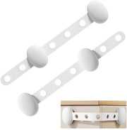 Sicurezza per bambini, 2 pezzi di chiavi di sicurezza per bambini adattabili, chiavi di sicurezza universali per bambini, chiusura adesiva, per armadi, frigoriferi, bagni, cassetti (senza perforazione - bianco)