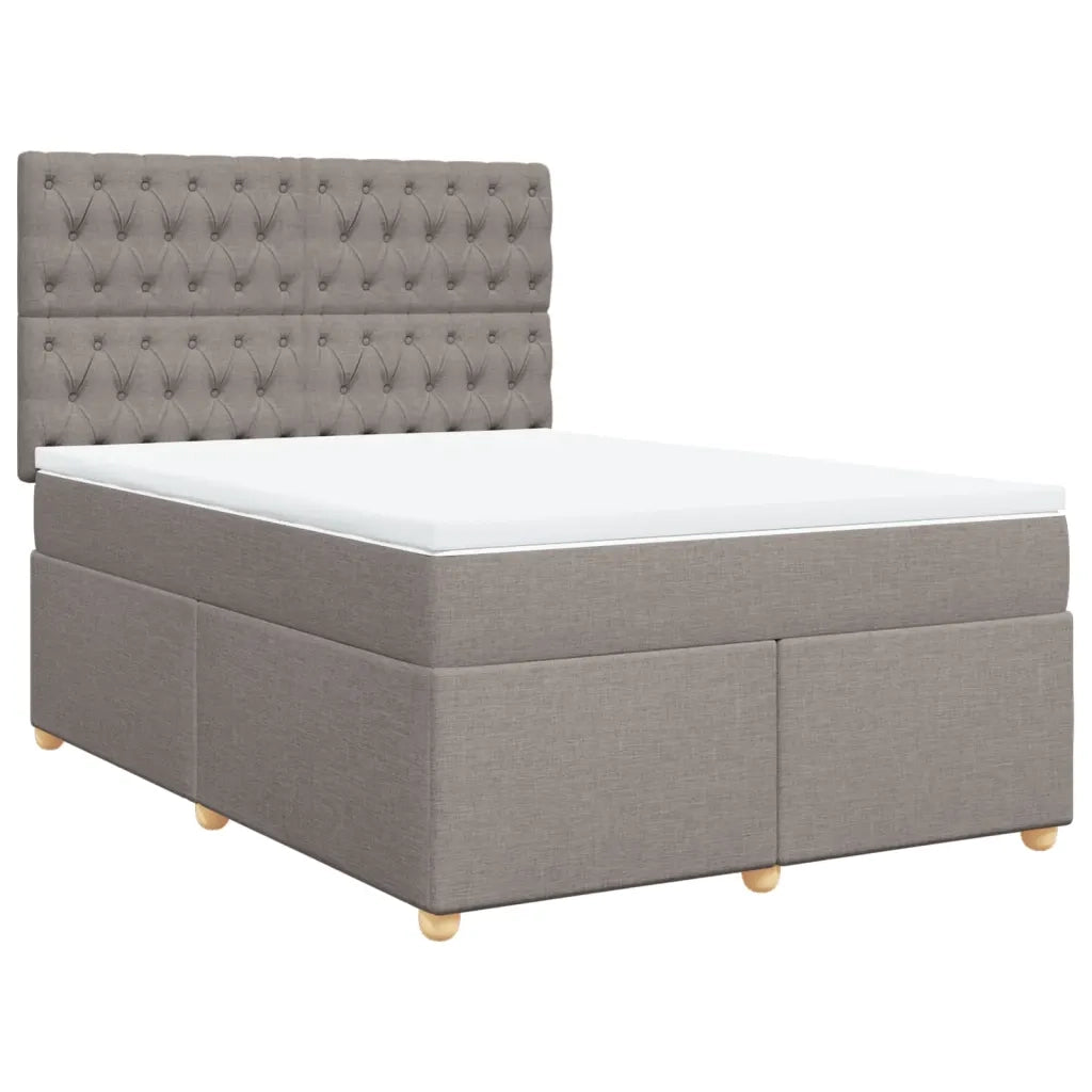 Giroletto a Molle con Materasso Tortora 140x200 cm in Tessuto 3291314