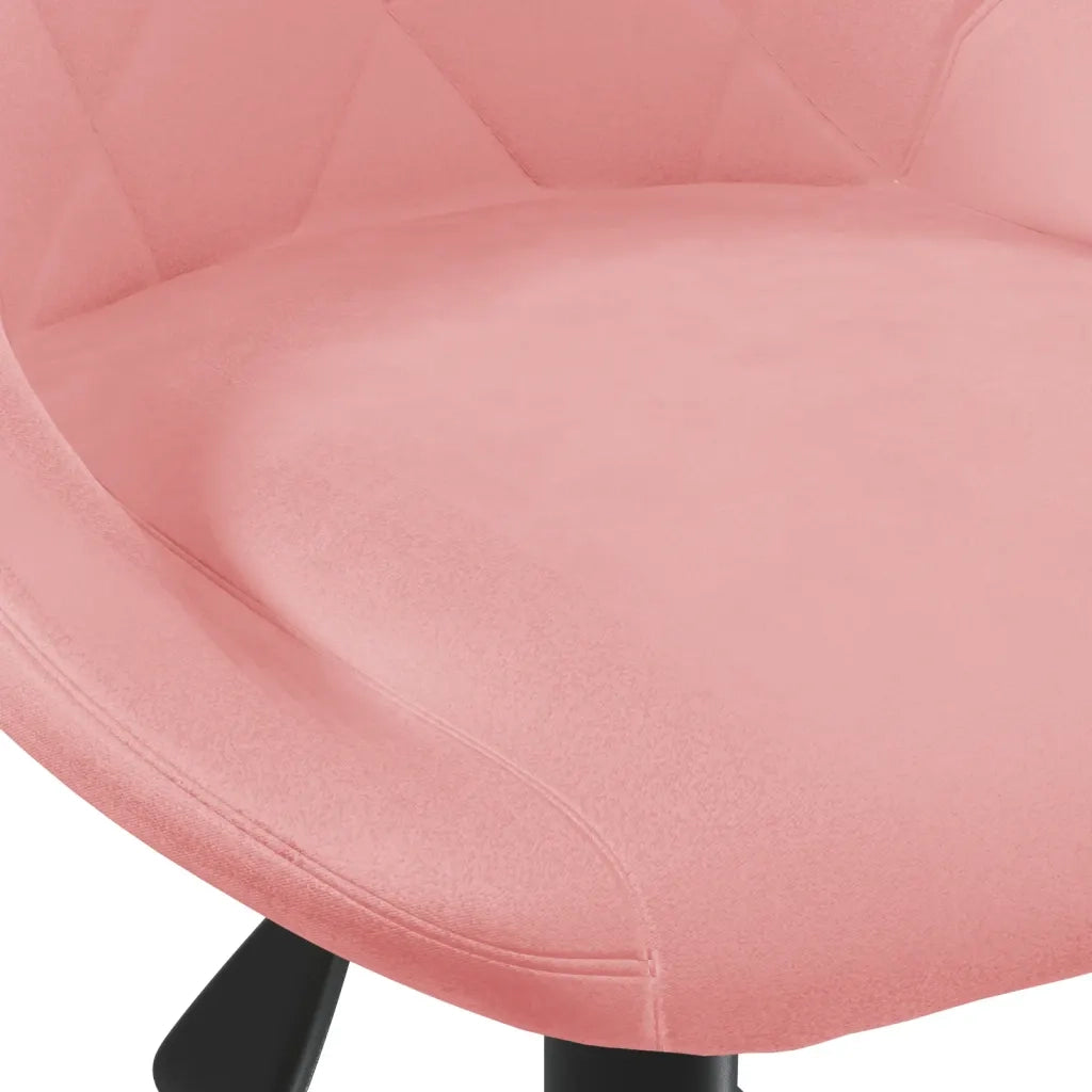 Sedia da Pranzo | Sedie da cucina Girevole Rosa in Velluto
