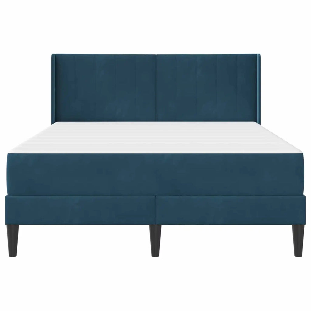 Struttura letto con materasso-Giroletto Blu 120 x 200 cm Velluto 201290