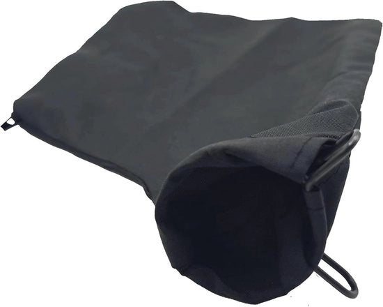 Sacca aspirante per sega circolare Modello 255 - Sacca stoffa nera con cerniera e taglia cavi (Volume grande, anti-statico, adatto per seghe a nastro)