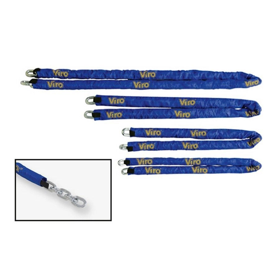 Viro 332 Catena Semiquadra Antifurto Acciaio Temperato Rivestita in Nylon 10 mm 120 cm colore Blu