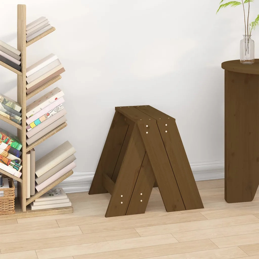 Sgabelli 2 pz Miele 40x40x45 cm in Legno Massello di Pino cod mxl 50191