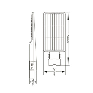 Faro Esterno Moderno Weston Pc Nero Led Integrato 40W 6000K Ip65