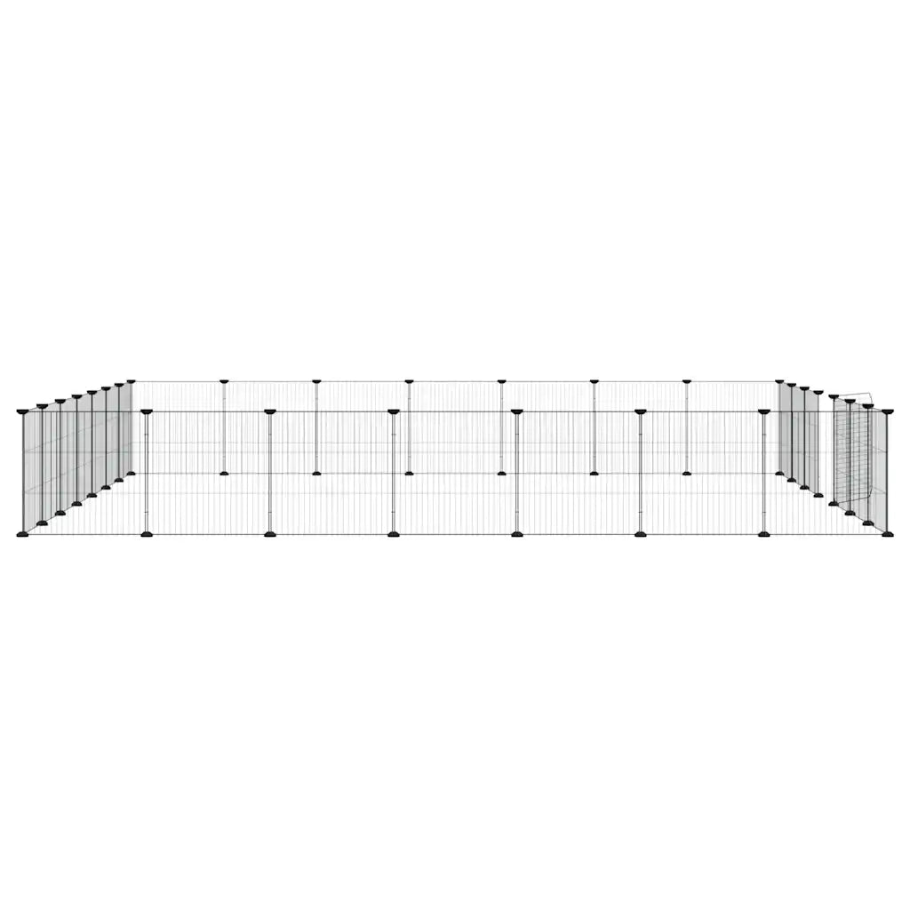 Gabbia per Animali 28 Pannelli con Porta Nero 35x35 cm Acciaio 3114026