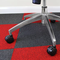 20 Quadrotte di Moquette 50x50cm Colore Rosso Scarlatto 5mq Dure per Casa Uffici