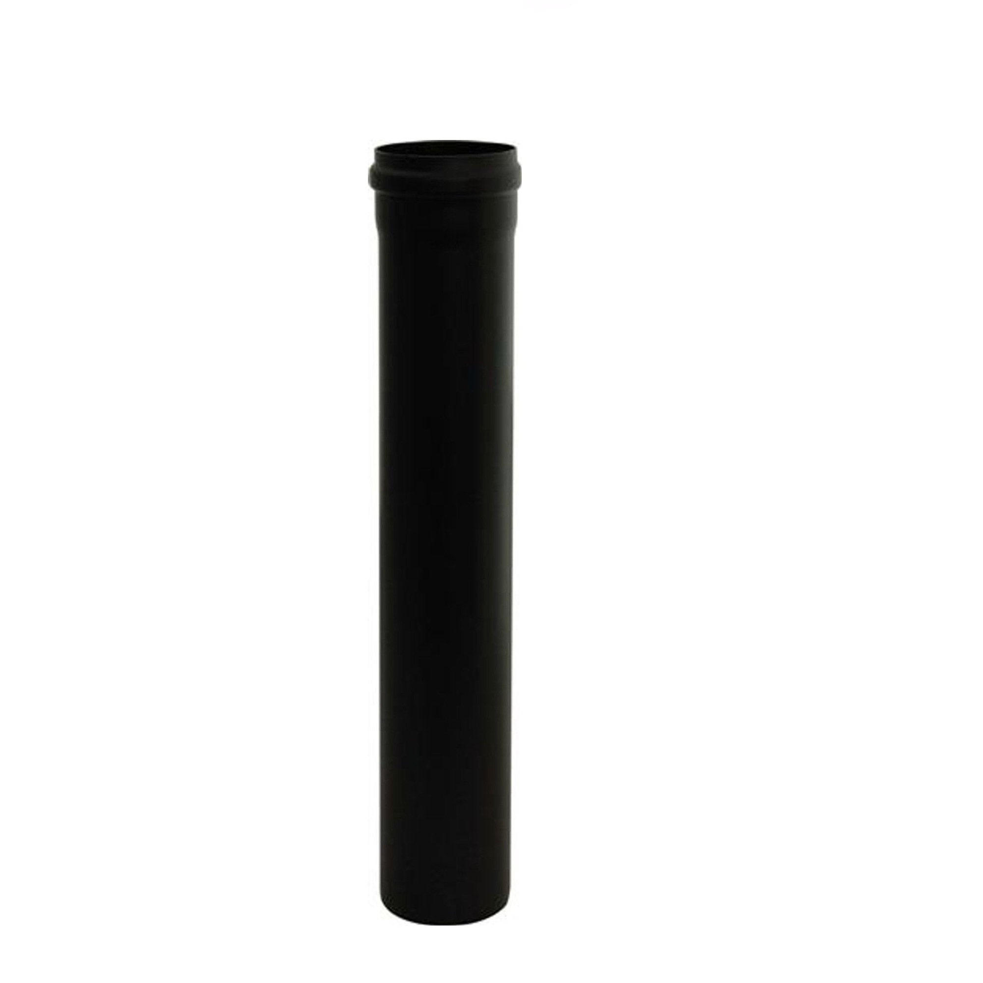 Tubo per fumi linea pellet acciaio nero opaco 0.5 mt diam 100 stufa riscaldamento raccordo