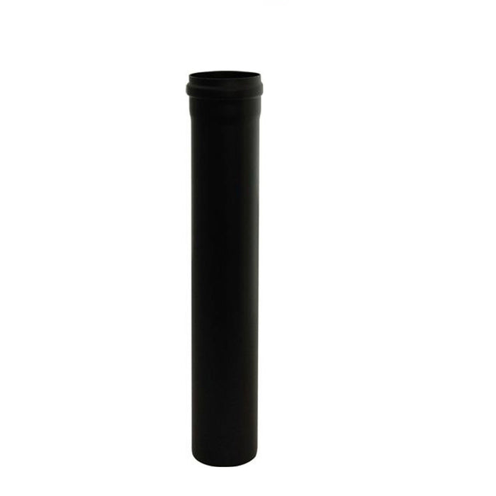 Tubo per fumi linea pellet acciaio nero opaco 0.5 mt diam 100 stufa riscaldamento raccordo