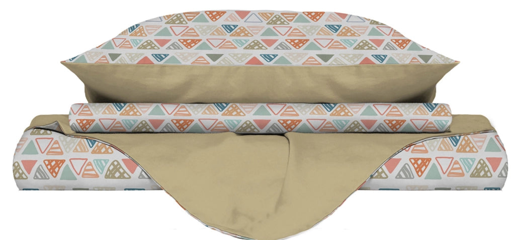 Copripiumino 1 Piazza e Mezzo Double Face con Federe Stampato Different