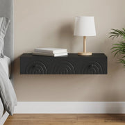 Tavolino da Parete Laterale 87,5 x 34,5 x 17 cm Nero 898156