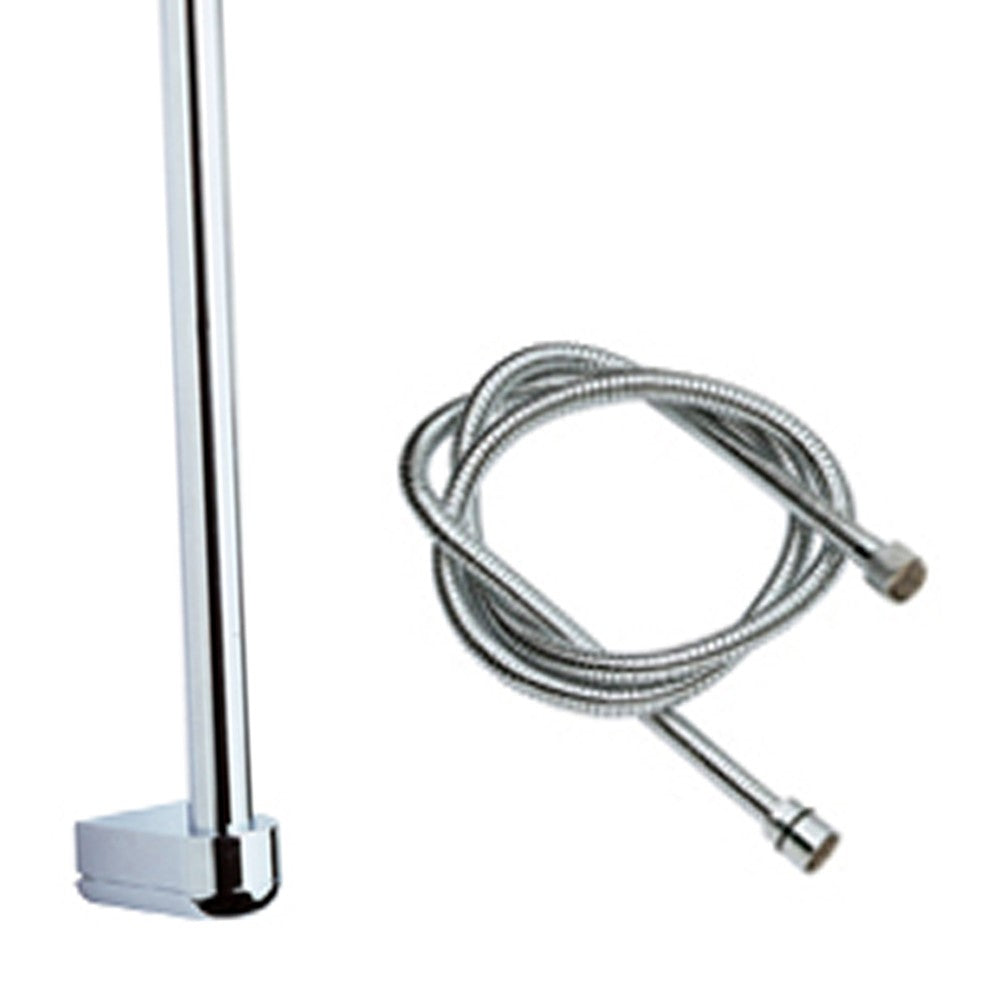 Saliscendi cromato con flessibile 60 cm