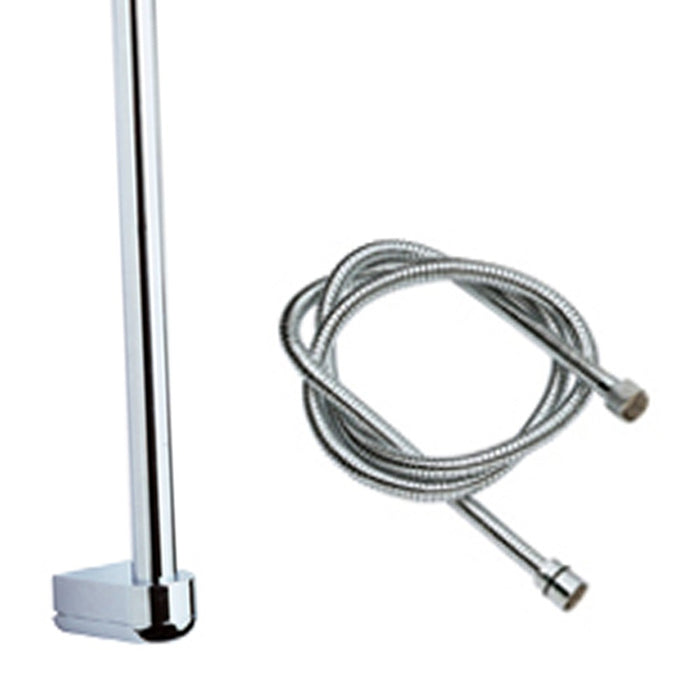 Saliscendi cromato con flessibile 60 cm