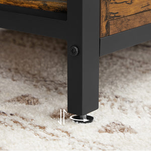 Valora BOX LSC80BX Pouf contenitore marrone rustico per soggiorno