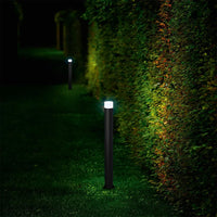 Paletto Esterno Moderno Aiden Alluminio Nero Bianco 1 Luce E27 Ip44