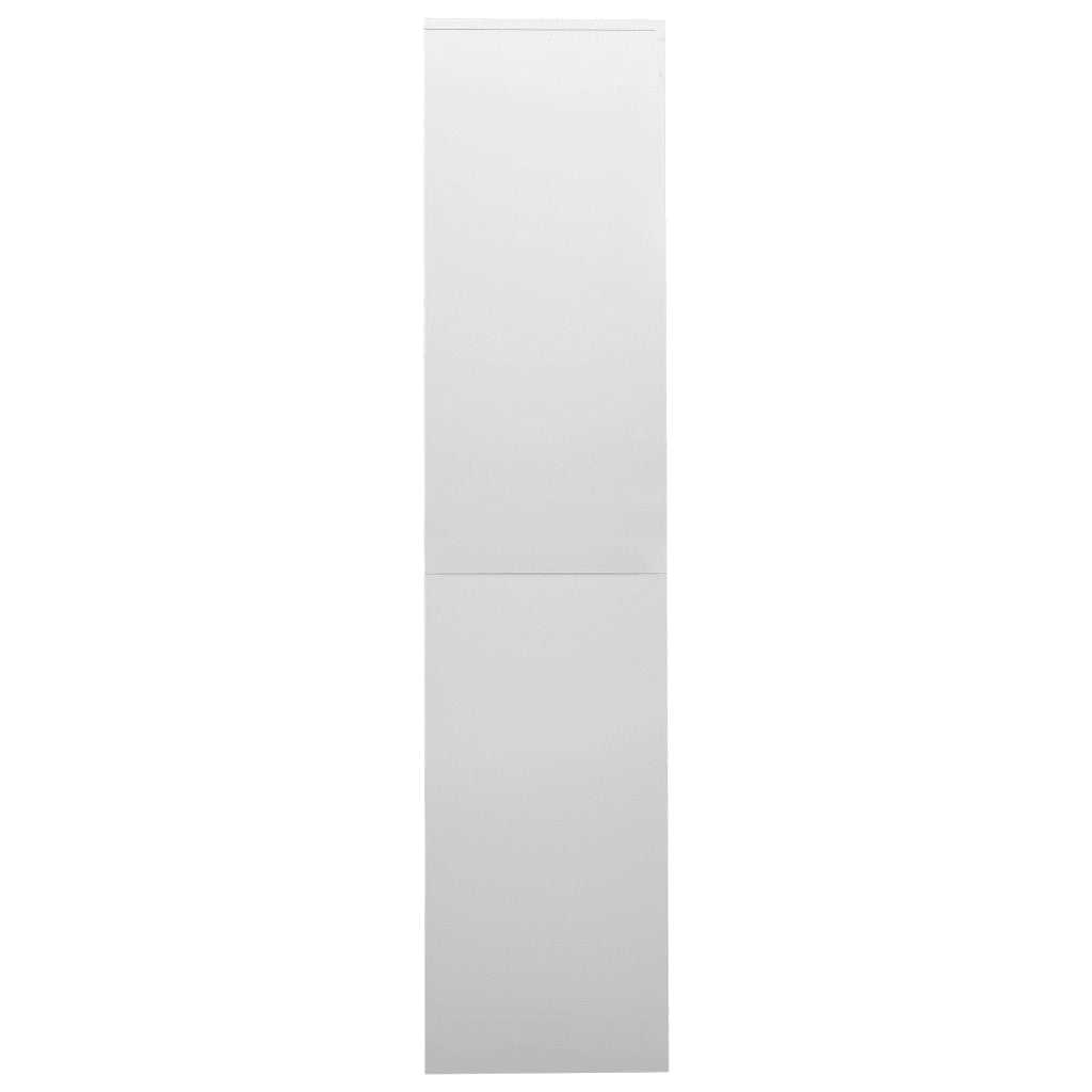 Armadio con Anta Scorrevole Grigio Chiaro 90x40x180 cm Acciaio 335959