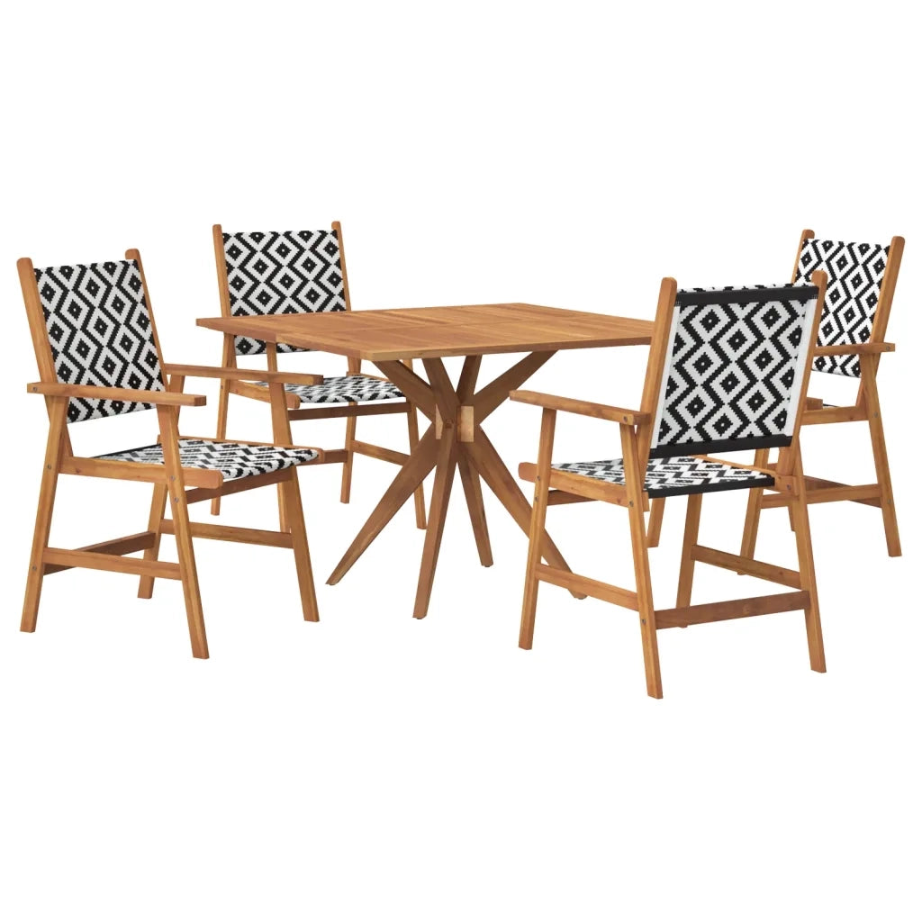 Set da Pranzo per Giardino 5 pz in Legno Massello di Acacia 3283576