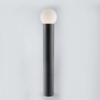 Paletto Esterno Moderno Brooklyn Alluminio Nero Bianco 1 Luce E27 Ip44