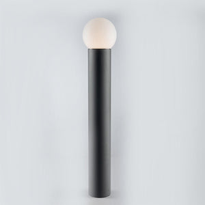 Paletto Esterno Moderno Brooklyn Alluminio Nero Bianco 1 Luce E27 Ip44