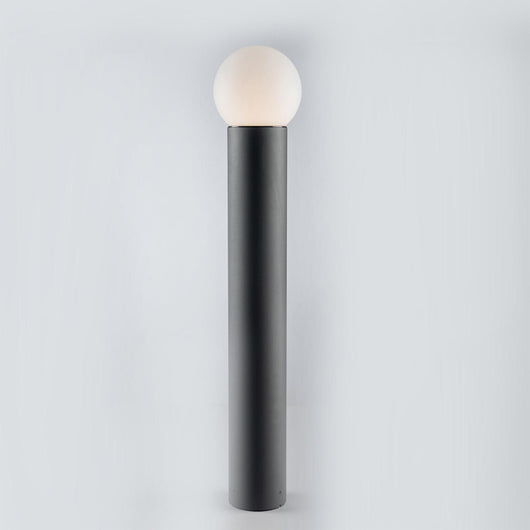 Paletto Esterno Moderno Brooklyn Alluminio Nero Bianco 1 Luce E27 Ip44