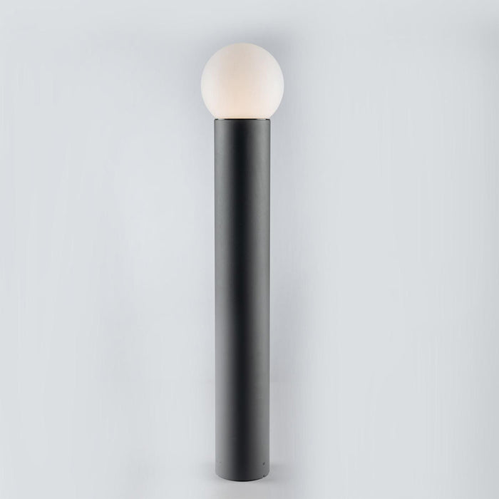 Paletto Esterno Moderno Brooklyn Alluminio Nero Bianco 1 Luce E27 Ip44