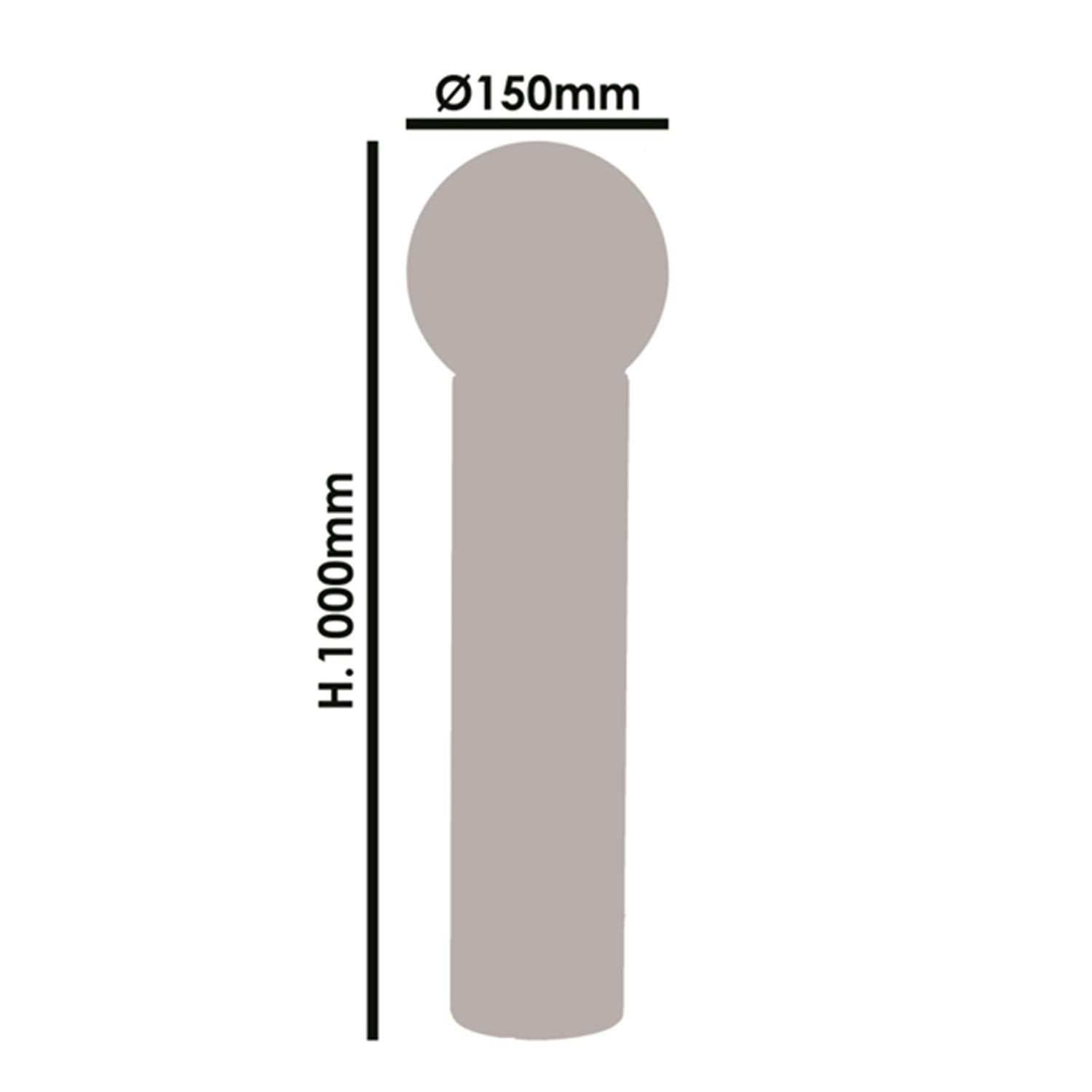 Paletto Esterno Moderno Brooklyn Alluminio Nero Bianco 1 Luce E27 Ip44