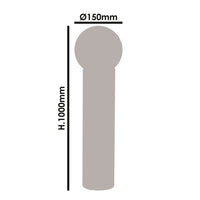 Paletto Esterno Moderno Brooklyn Alluminio Nero Bianco 1 Luce E27 Ip44