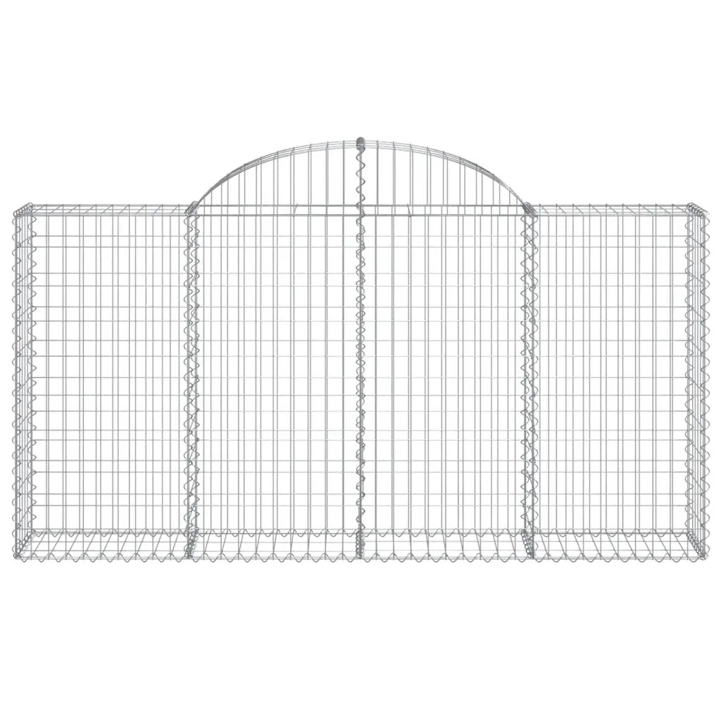 Cesti Gabbioni ad Arco 7 pz 200x30x100/120 cm Ferro Zincato 3146115