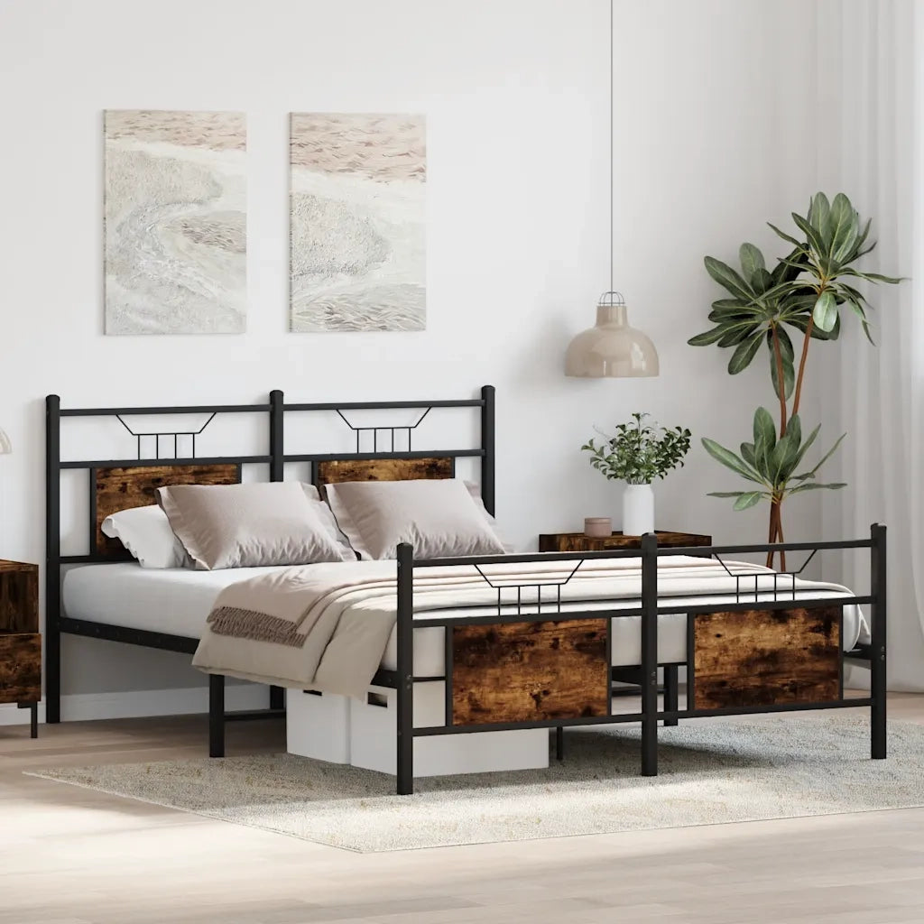 Giroletto senza Materasso Rovere Fumo 150x200 cm in Truciolato