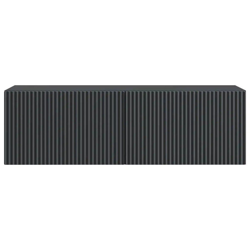 Mobile Porta TV da Muro Montaggio a parete Nero 98 x 31 x 30 cm 898556