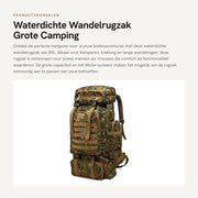 Zak da Viaggio 80L Grande Capacità - Borsa Impermeabile - Borsa da Trekking Leggera - Sistema di Cinturino - Cinturino Regolabile - Borsa da Giorno Comoda - Borsa da Campeggio