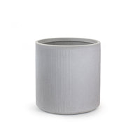 Vaso in resina da esterno interno per piante tondo cilindrico di design d.36x35h Modigliani Beige