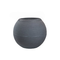 Vaso in resina da esterno interno per piante tondo a sfera di design d.40x33h Botticelli Grigio