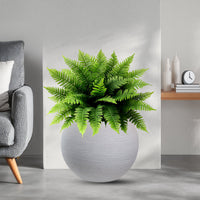 Vaso in resina da esterno interno per piante tondo a sfera di design d.40x33h Botticelli Beige